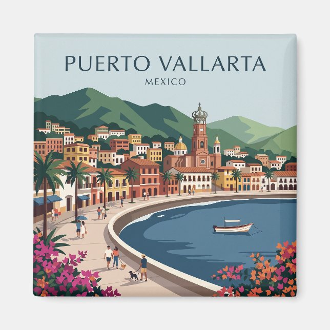 Puerto Vallarta Mexiko Magnet (Framsidan)