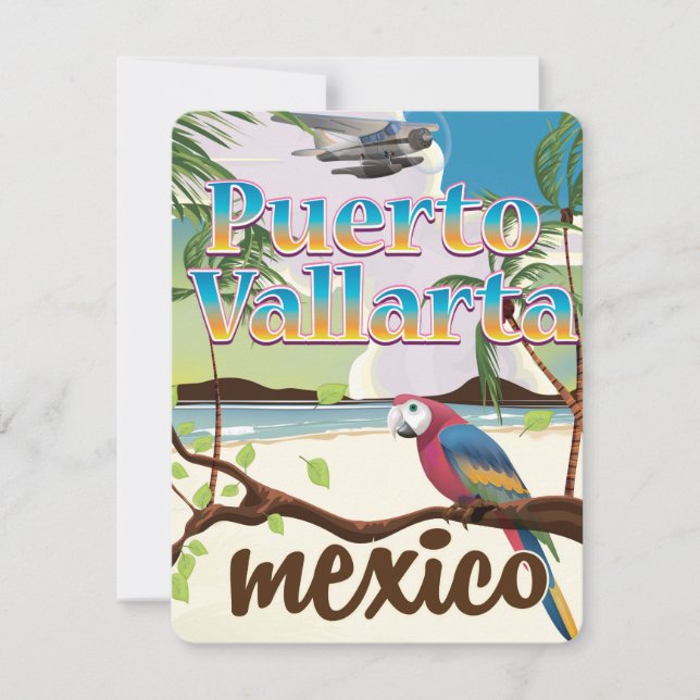 Puerto Vallarta Mexiko strand reseraffisch (Framsida)