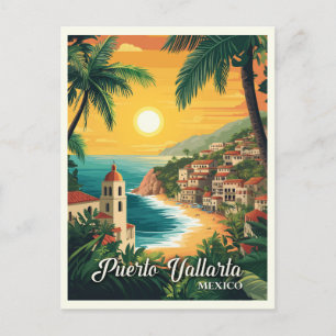 Puerto Vallarta Mexiko Vintage resor Vykort
