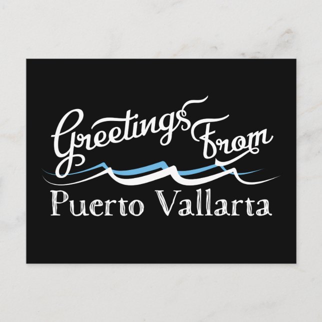 Puerto Vallarta Vatten Vinkarare Vykort (Framsida)