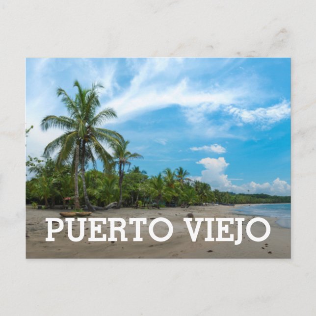 Puerto Viejo Beach Vykort (Framsida)