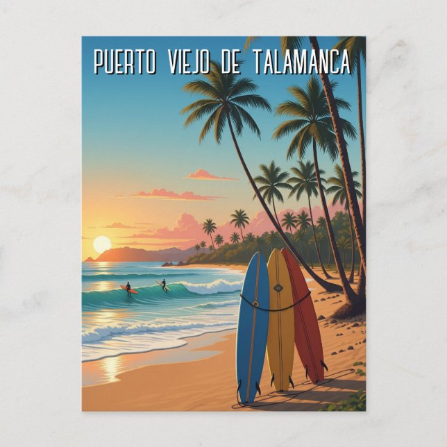 Puerto Viejo de Talamanca Costa Rica Travel Vykort (Framsida)