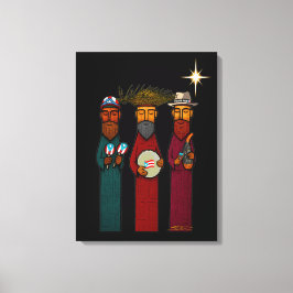 Puertorianska tre vise män – Parranda Canvastryck