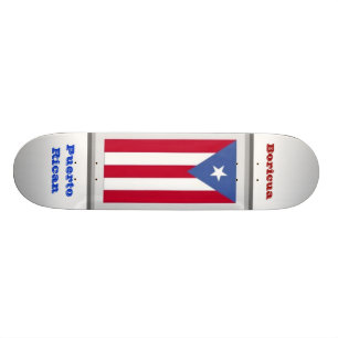 PuertoRican - Boricua Old School Skateboard Bräda 21,6 Cm