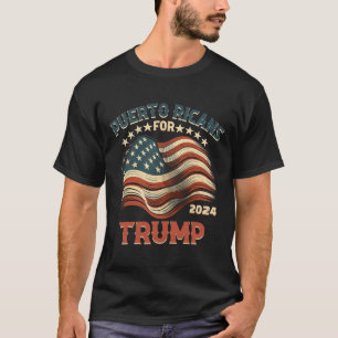 Puertoricaner För Trump 2024 Usa Flagga  T Shirt