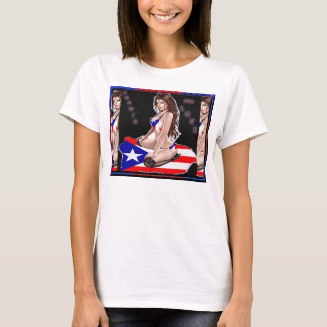 puertoricanlady t-shirt (Framsida)