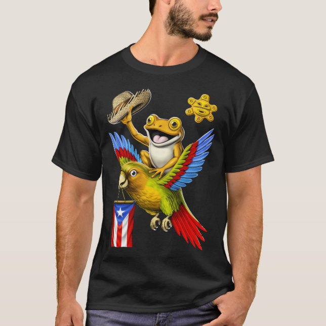 Puertoricansk Coqui Groda T Shirt (Framsida)