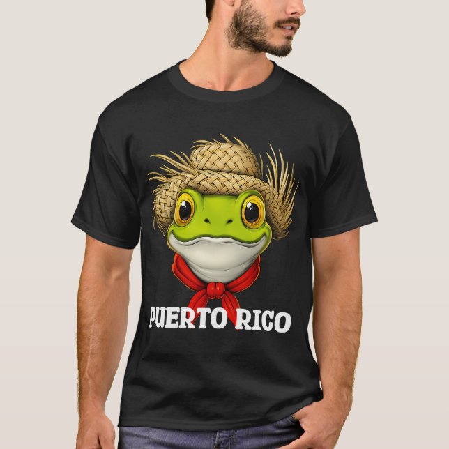 Puertoricansk Coqui Groda T Shirt (Framsida)