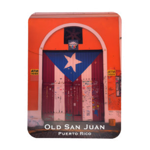 Puertoricansk flagga - Gamla San Juan - Boricua! Magnet