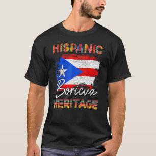 Puertoricansk flagga Hispanic Heritage Boricua Pue T Shirt