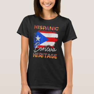 Puertoricansk flagga Hispanic Heritage Boricua Pue T Shirt