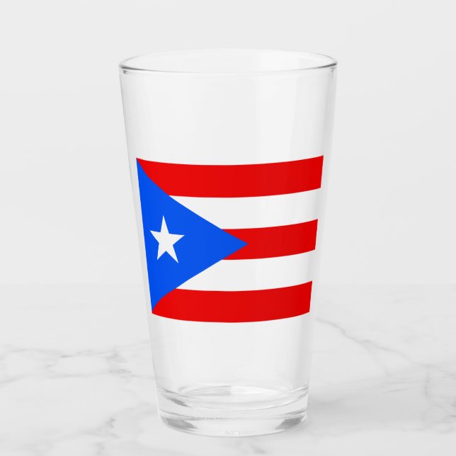 Puertoricansk flagga (Puerto Rico) Glaskopp (Framsida)