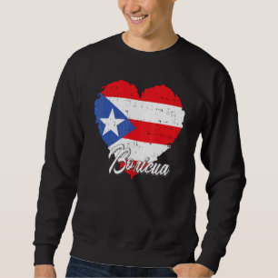 Puertoricansk latinamerikansk arv Boricua Puerto R Lång Ärmad Tröja