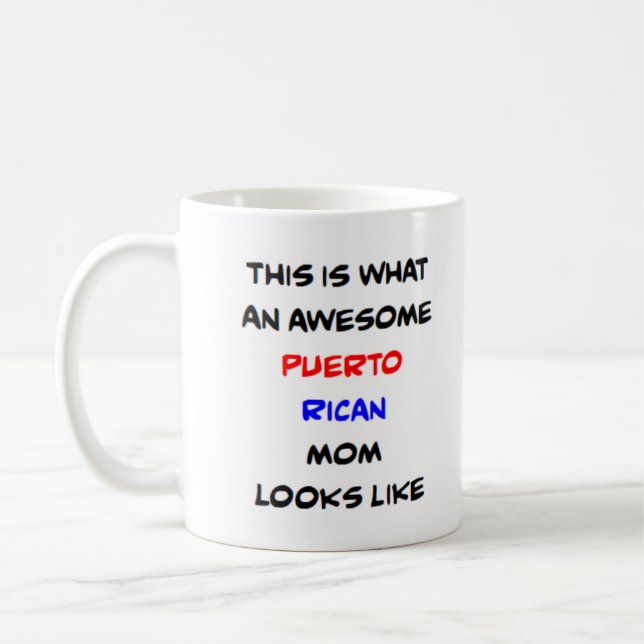 puertoricansk mamma, underbar kaffemugg (Vänster)