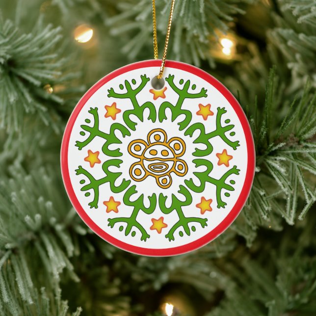Puertoricansk Taino Coqui Sol Ornament (Träd)