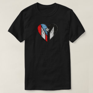 Puertoricanska flaggor Boricua-hjärta, Puerto Ri T Shirt