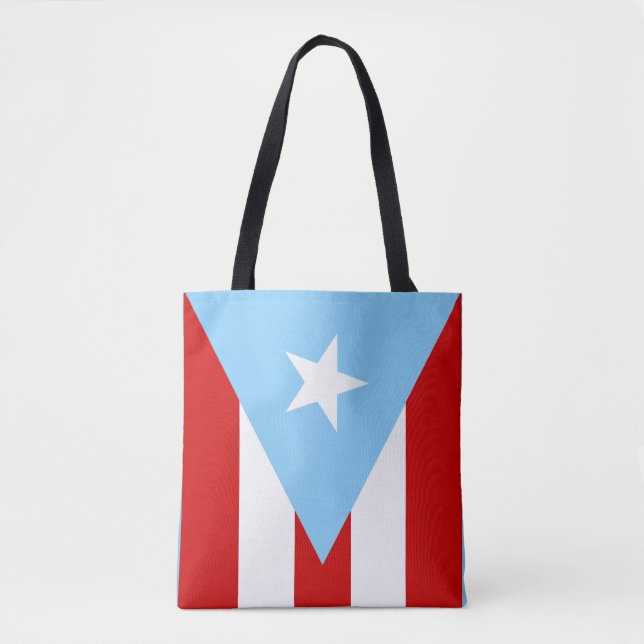 Puertoricanska flaggor tygkasse (Framsida)
