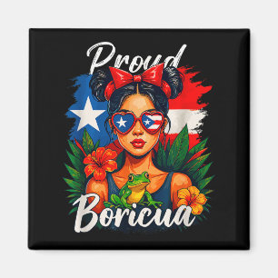 Puertoricanska Flickor Boricua Puerto Rico Kultura Magnet