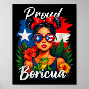 Puertoricanska Flickor Boricua Puerto Rico Kultura Poster