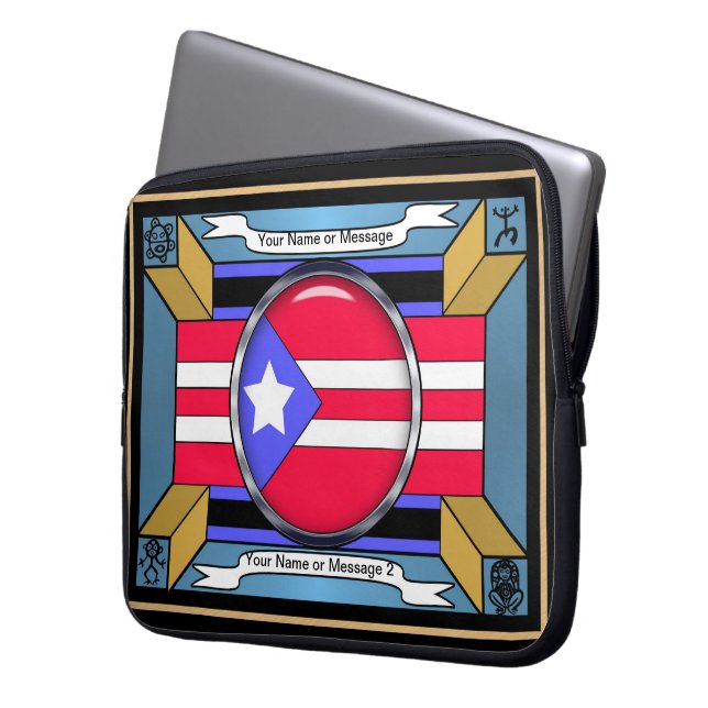 Puertorrican-Pridet Laptop Fodral (Framsidan Vänster)