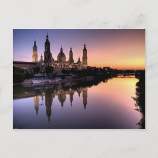 Puesta de sol sobre el Ebro Vykort
