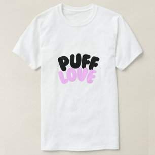 Puff Kärlek Modern White Manar halsskjortor T Shirt