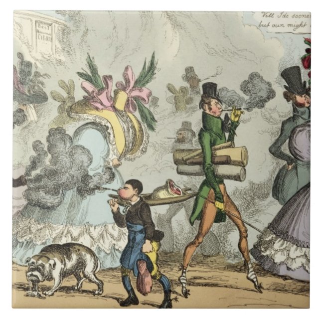 Puffen puffen, är det en ålder av pust, puffen, kakelplatta (Framsidan)