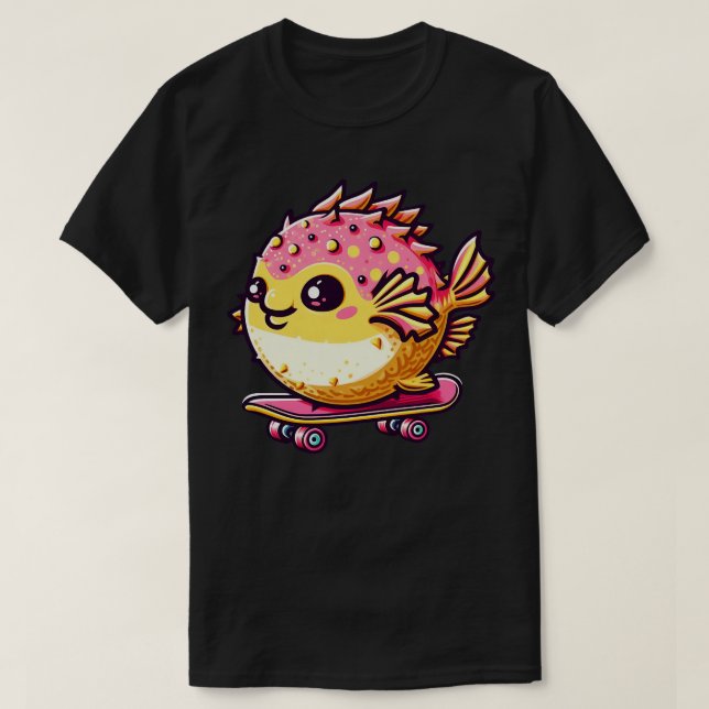 Puffer Fish 3 T Shirt (Design framsida)
