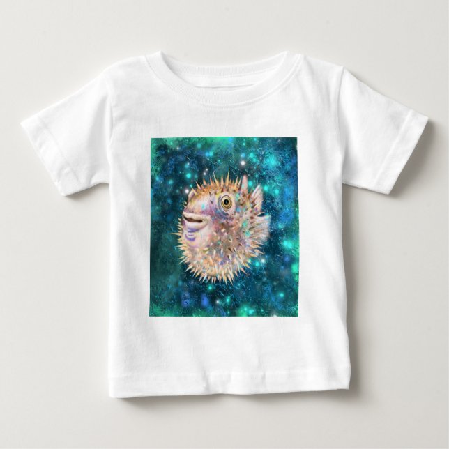 Puffer Fish Baby T-Shirt (Framsida)