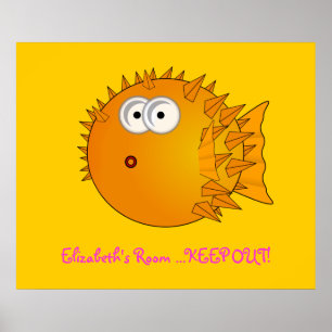 Puffer Fish - Bedroom Door Poster