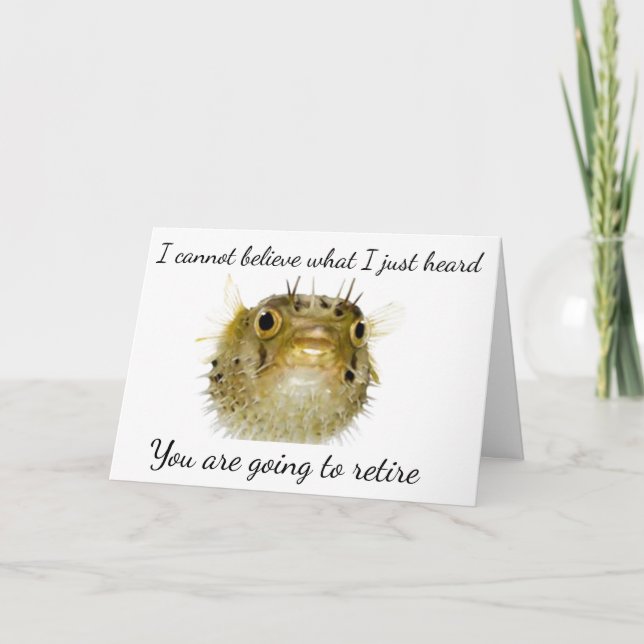 PUFFER FISH FÖRVÄNTAS VARA **RETIRING** KORT (Framsida)