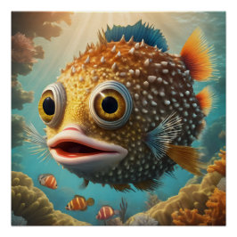Puffer Fish no 1 Glossy Poster Perfect Poster