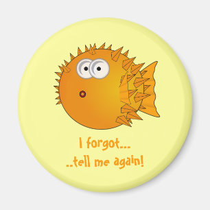 Puffer fish - roliga meningar magnet