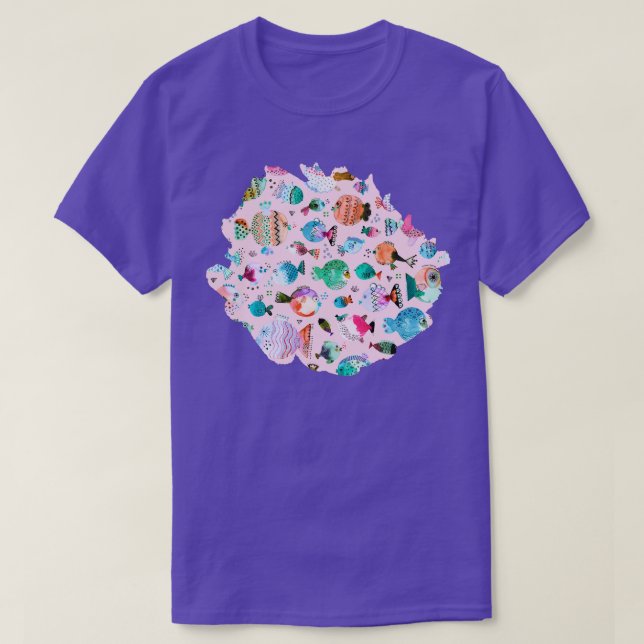 Puffer Fishes Rosa T Shirt (Design framsida)
