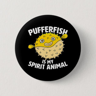 Pufferfish är min själ. Paprika Fisk Party Knapp