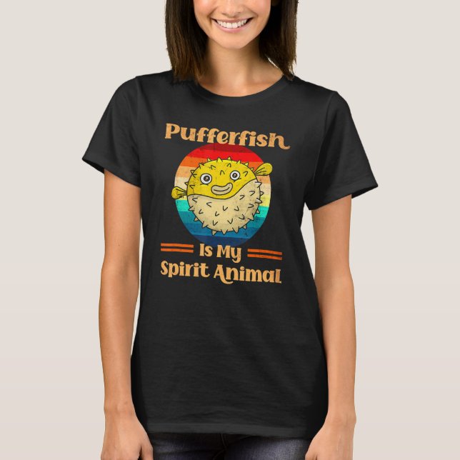 Pufferfisk är min egen, animaliska design Puffer F T Shirt (Framsida)