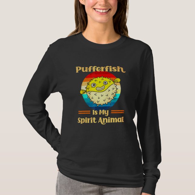 Pufferfisk är mitt andliga djurdesign - Puffer Fis T Shirt (Framsida)