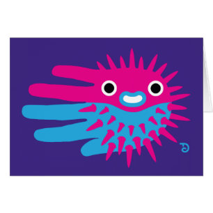 Pufferfisk Hälsningskort