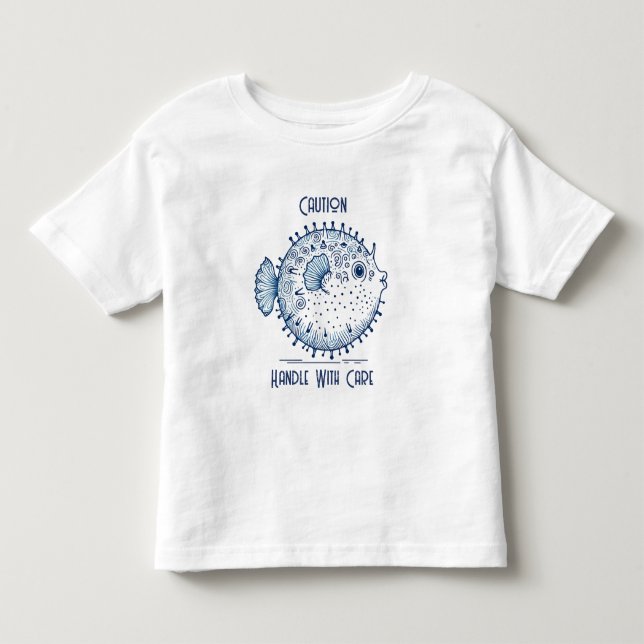 Pufferfisk Handle med Småbarn T-shirt (Framsida)