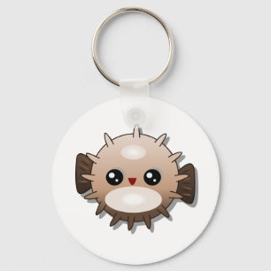 Pufferfisk Keychain Nyckelring