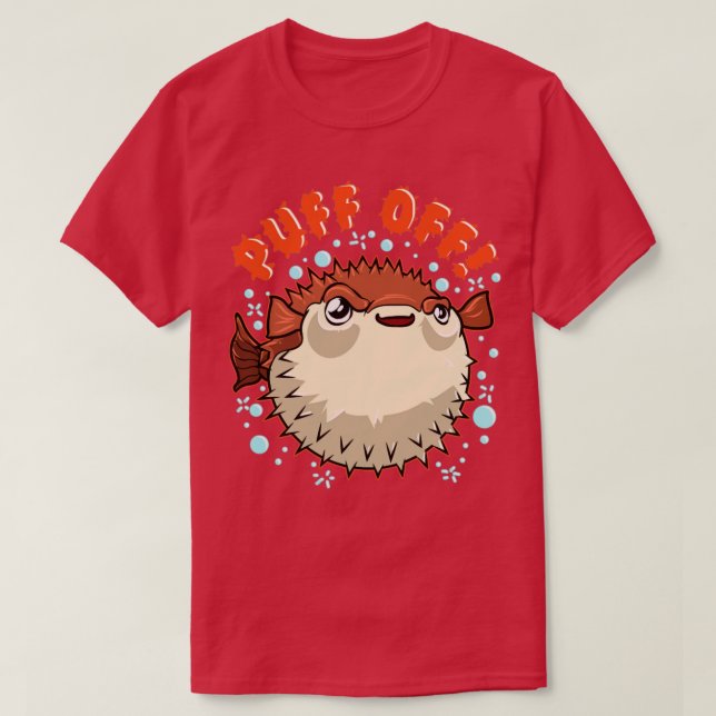 Pufferfisk Puff off Puffer Fish T Shirt (Design framsida)
