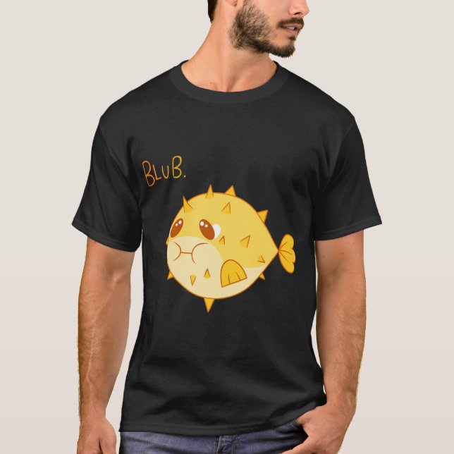 Puffers fisk 'Blub' Design T Shirt (Framsida)