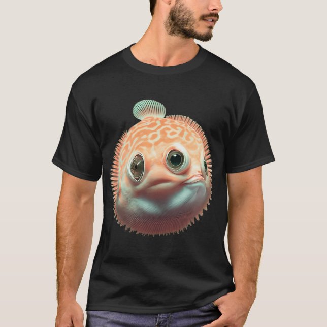 Puffers fisk". Orange Puffers fisk T Shirt (Framsida)