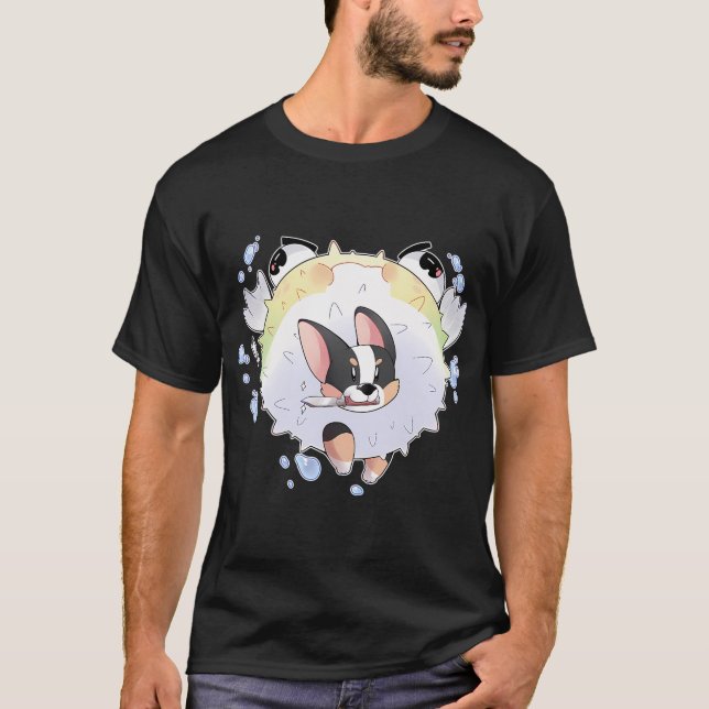 Pufffisk Corgi T Shirt (Framsida)