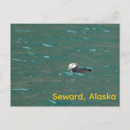 Pufffisk som äter fisk helg vykort