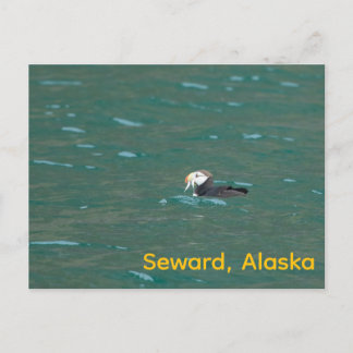 Pufffisk som äter fisk helg vykort