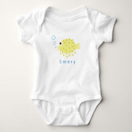 Pufffisks anpassat namn Baby-bodysuit T Shirt