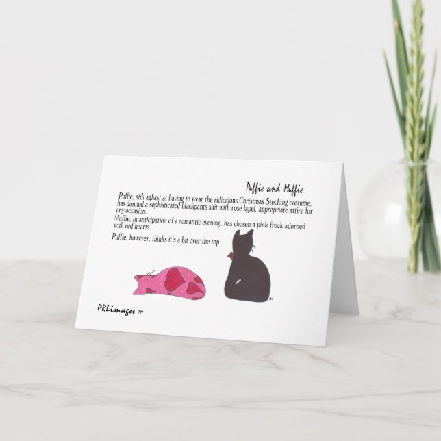 Puffie and Muffie Valentine Card Helgkort (Framsida)