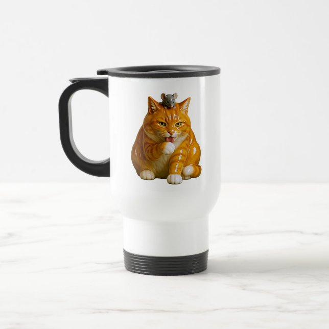 Puffig katt resemugg (Vänster)