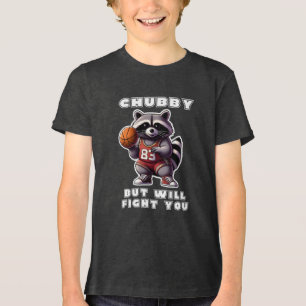Puffig Men Kommer Att Slåss Rolig Tvättbjörn Baske T Shirt